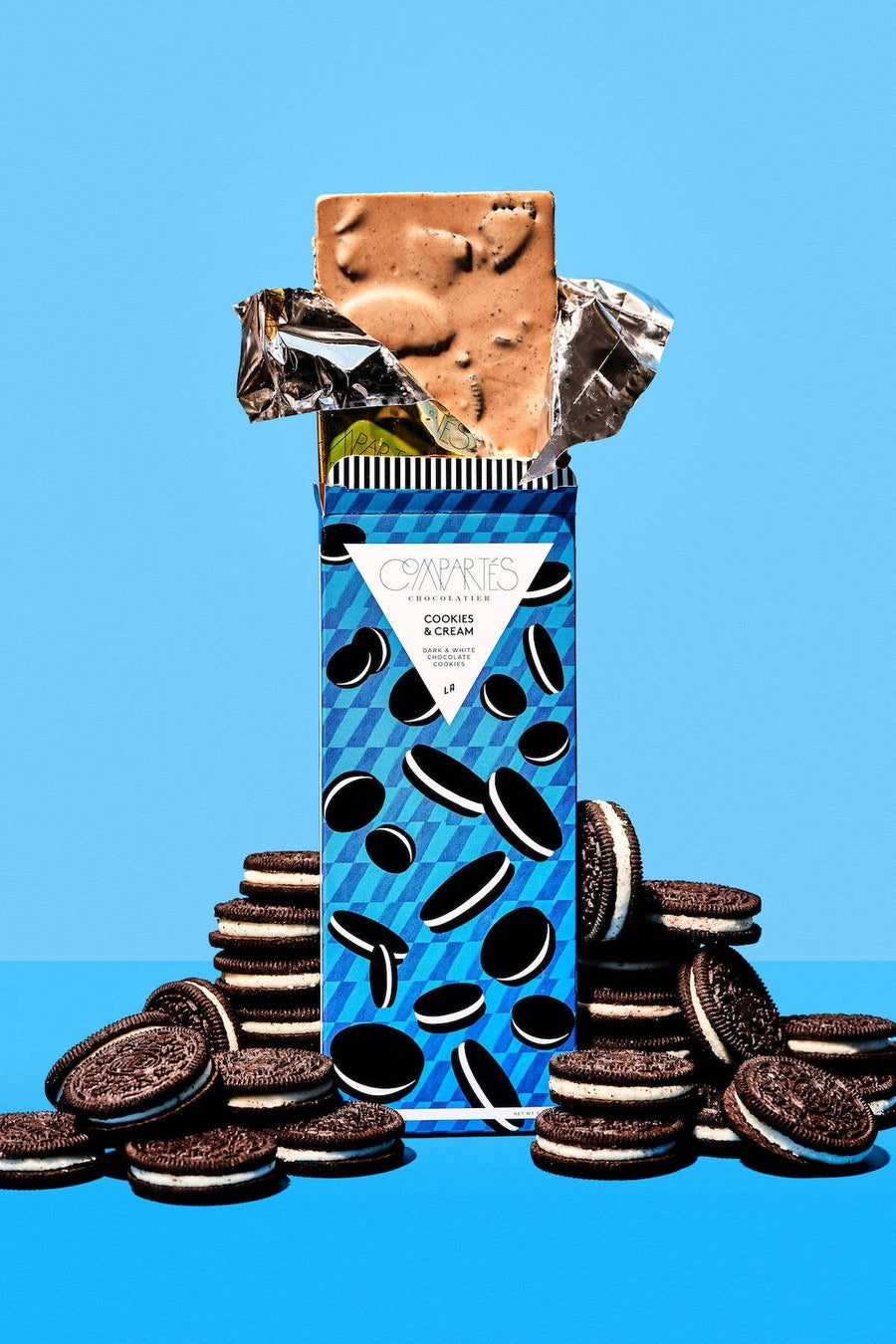 Cookies and Cream Oreo Cookie Chocolate Bar by Compartes Chocolate