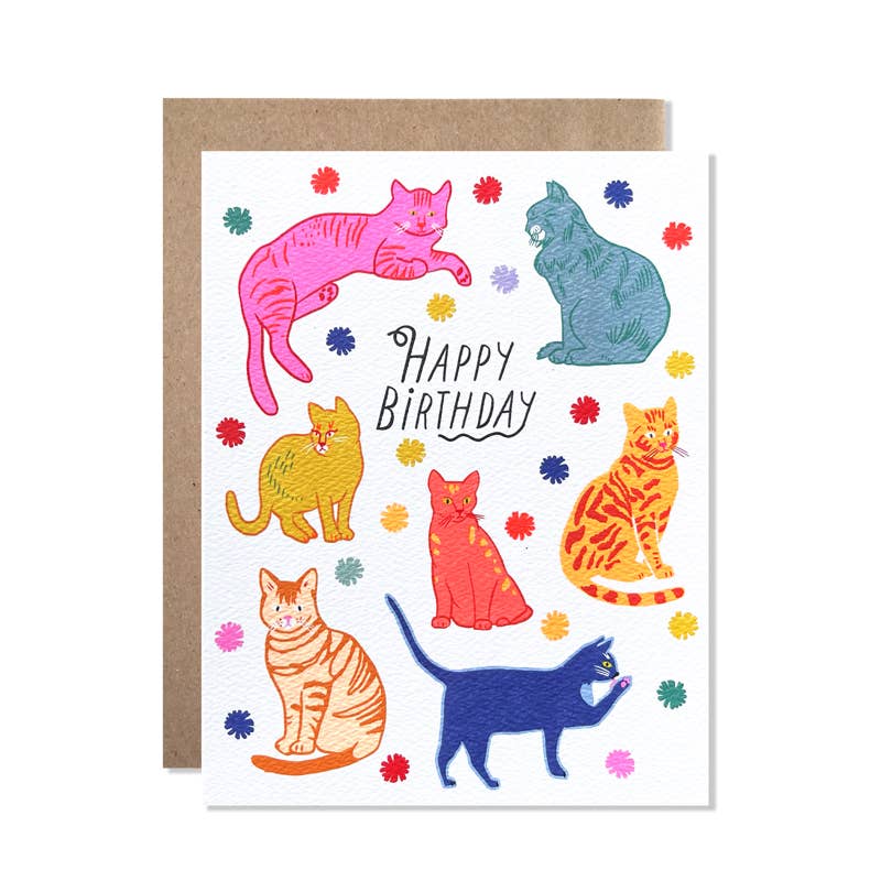 Birthday Cats Card by Hartland Cards
