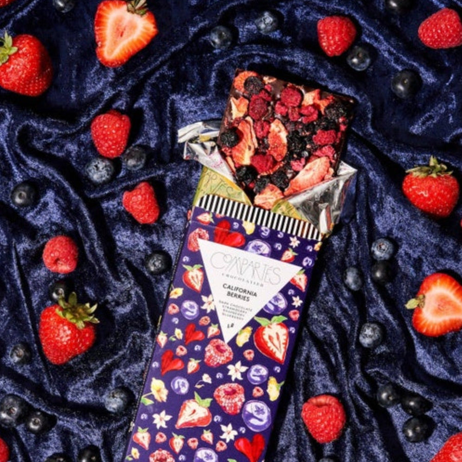 California Berries Dark Chocolate by Compartes Chocolate